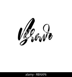 Bravo. Hand drawn typography poster. Calligraphy black and white banner.  Modern brush lettering vector illustration Stock Vector Image & Art - Alamy