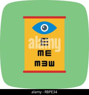 Vector Eye Test Icon Stock Vector