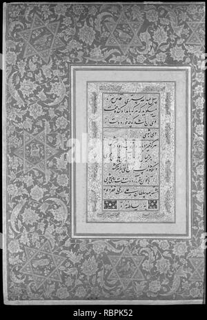 ‘Portrait of Rup Singh‘, Folio from the Shah Jahan Album Stock Photo