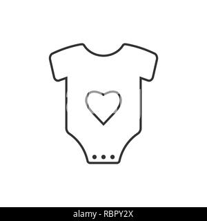 Kids Onesie icon. Vector illustration, flat design. Stock Vector