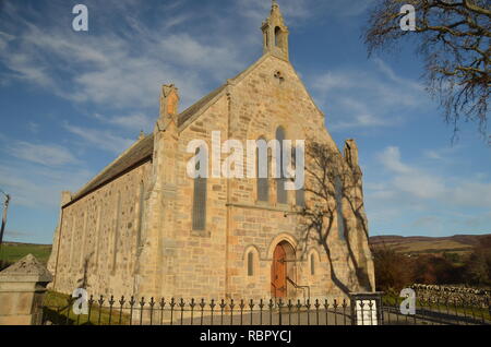 The Free Church of Scotland building at Bonar Bridge in the county of Sutherland, Scotland Stock Photo