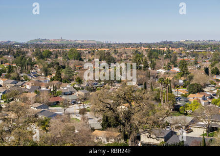 View towards Communications Hill and downtown San Jose from Santa Teresa Park, San Francisco bay area, California Stock Photo