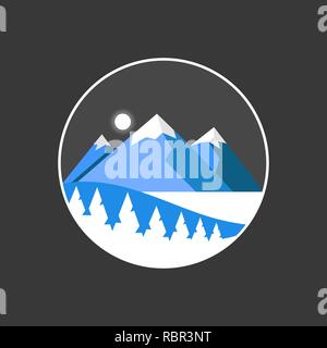 Mountain isolated vector illustration. Travel application icon. Stock Vector