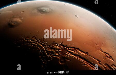 Tharsis region of Mars Stock Photo - Alamy