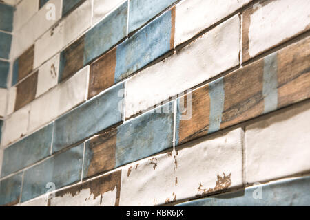Modern colourful brick style tiles Stock Photo