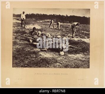 645493 A Burial Party, Cold Harbor, Virginia. Stock Photo