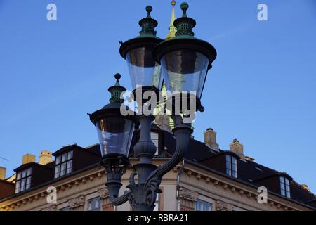 Street lamps of Copenhagen Stock Photo