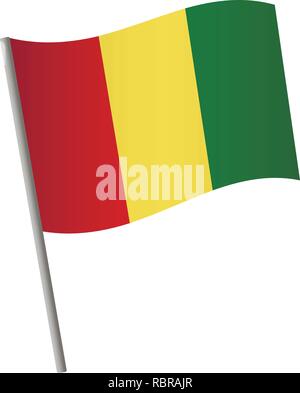 Wavy flag of guinea Stock Vector Images - Alamy