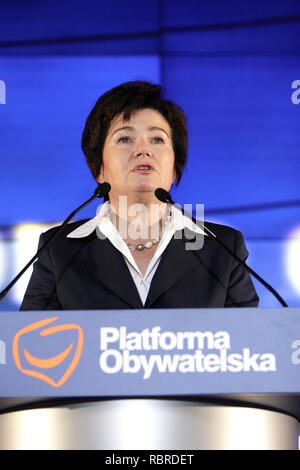 Warsaw, Mazovia / Poland - 2006/05/21: Hanna Gronkiewicz-Waltz, Civic Platform Platforma Obywatelska party leader during the national political Congre Stock Photo
