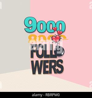 Follower banner comic text pop art design Stock Vector