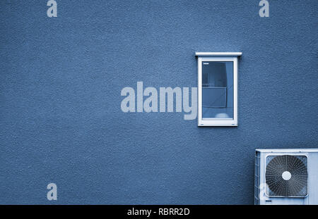 Wall house concrete with white window Stock Photo