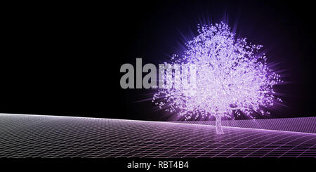 Virtual Reality VR Wireframe Structure Concept Art Stock Photo - Alamy