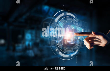 New media technologies in use. Mixed media Stock Photo