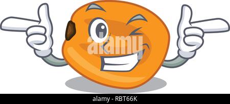 Wink corn nuts are on mascot plate Stock Vector