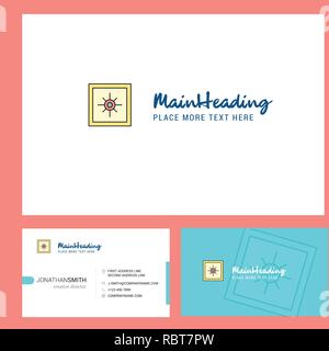 Locker  Logo design with Tagline & Front and Back Busienss Card Template. Vector Creative Design Stock Vector