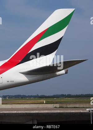 A6-EEC Emirates Airbus A380-861 - cn 110 taxiing, 25august2013 pic-006. Stock Photo