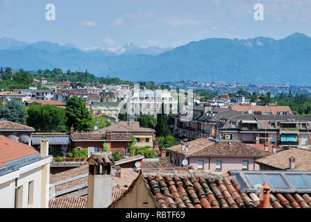 Desenzano del Garda, view of tiled roofs Stock Photo