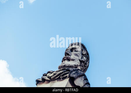 The Emperor heads outside the Oxford Sheldonian Theatre, Oxford - England. Stock Photo