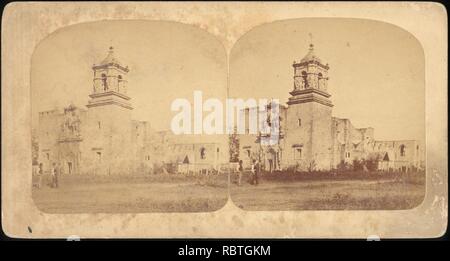 -Group of 4 Stereograph Views of California Missions- Stock Photo