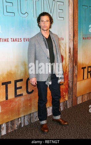 West Hollywood, California, USA. 10th Jan, 2019. MATTHEW MCCONAUGHEY arrives for The Los Angeles Premiere of HBO's True Detective Season 3 held at The Directors Guild Of America. Credit: Faye Sadou/AdMedia/ZUMA Wire/Alamy Live News Stock Photo