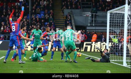 London, UK. 12th Jan, 2019. during English Premier League between Crystal Palace and Watford at Selhurst Park stadium, London, England on 12 Jan 2019. Credit: Action Foto Sport/Alamy Live News Stock Photo