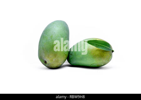 Fresh mango photos in a white studio background Stock Photo