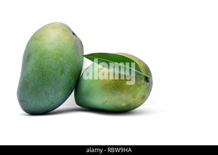 Fresh mango photos in a white studio background Stock Photo