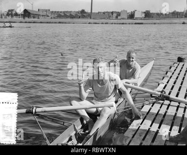 Aanvang Europese Roeikampioenschappen Gent, Bestanddeelnr 907-2941. Stock Photo