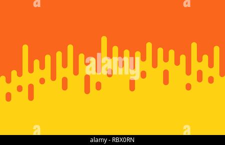 Orange background with rounded lines in flat design. Vector illustration. Abstract geometric background Stock Vector