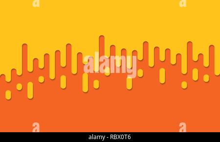Orange background with rounded lines in flat design. Vector illustration. Abstract geometric background Stock Vector