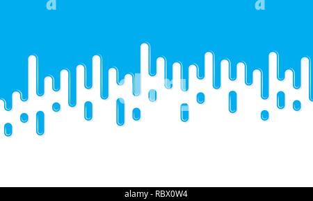 Blue background with rounded lines in flat design. Vector illustration. Abstract geometric background Stock Vector