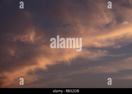 Low-Level Stratocumulus Evening Cloud Cover Stock Photo