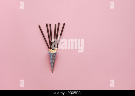 Chocolate stick on colorful background.food concept idea Stock Photo