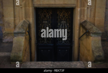 An old door of a church in Rabat, Malta. Stock Photo