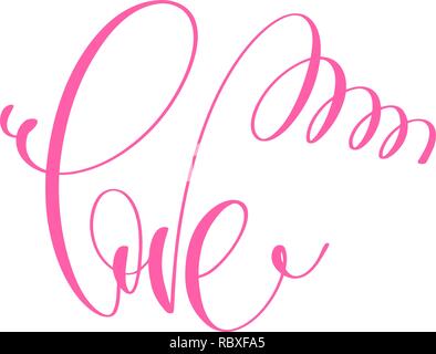 love - hand lettering inscription text Stock Vector