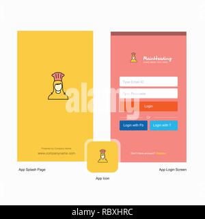 Company Flowers ring Splash Screen and Login Page design with Logo template  Mobile Online Business Template 14113285 Vector Art at Vecteezy