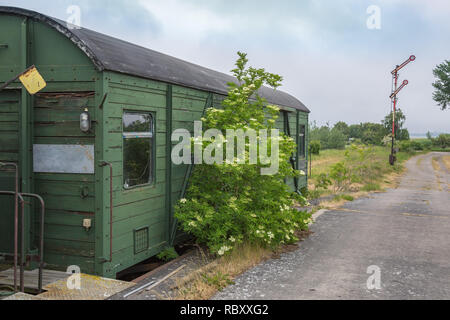 Abandoned railway wagon Stock Photo