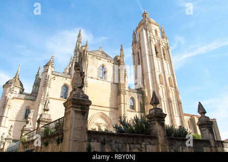 Segovia, Spain - April 26, 2008: Cathedral of Segovia. Catedral de Santa Maria de Segovia, Castilla y Leon, Spain Stock Photo