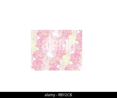 Seamless pattern with cute unicorns Stock Vector