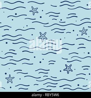 Pattern in navy style for textile or background Stock Vector