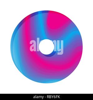 Abstract colorful number Zero. Vector illustration. Creative number Zero isolated. Stock Vector