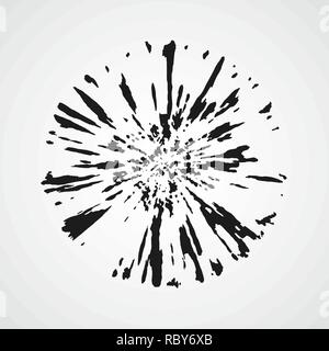 Grunge circle banner. Vector illustration. Grunge round shape isolated. Stock Vector