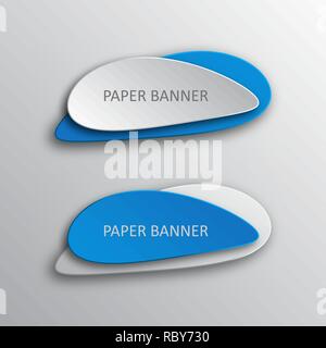 Abstract paper infographic banners. Vector illustration. Advertising in origami design Stock Vector