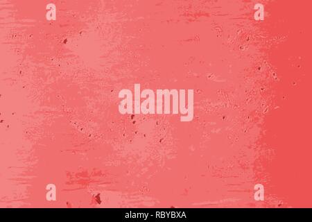 Red pocked texture of a cement wall in the street Stock Photo