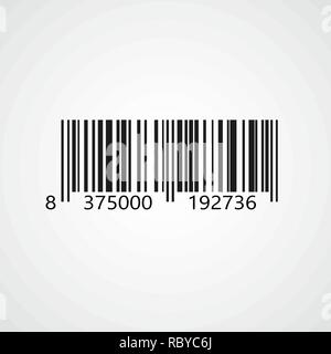 Realistic barcode icon. Vector illustration. Black barcode icon isolated Stock Vector