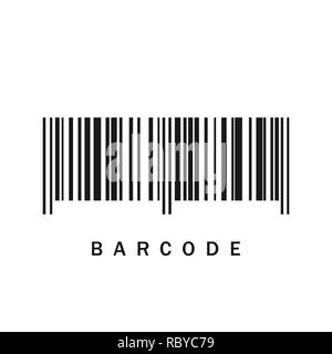 Barcode icon. Vector illustration. Black barcode icon isolated Stock Vector
