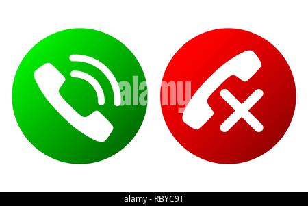 Set of phone icons in flat style. Vector illustration. Telephone symbol isolated on light background. Stock Vector