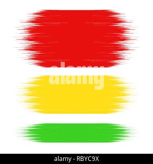 Hand Painted Brush strokes isolated. Vector illustration. Colored grunge Brushes Stock Vector