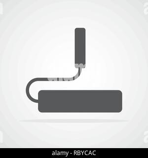 Paint roller icon in flat design. Vector illustration. Wall roller paint brush icon isolated Stock Vector