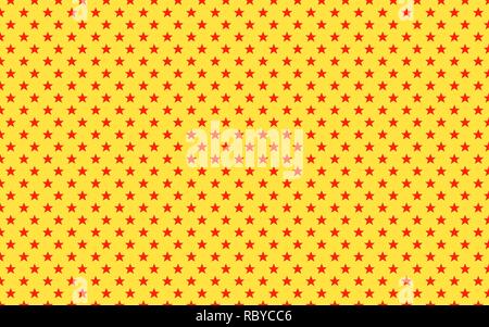 Pop Art background with stars. Retro dotted background. Vector illustration. Halftone yellow pop art pattern. Stock Vector